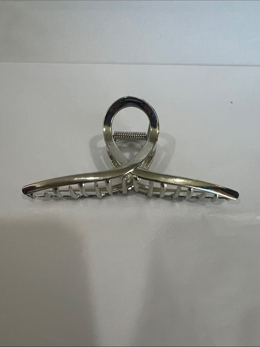 Silver Metal Hair Claw Clip for Women